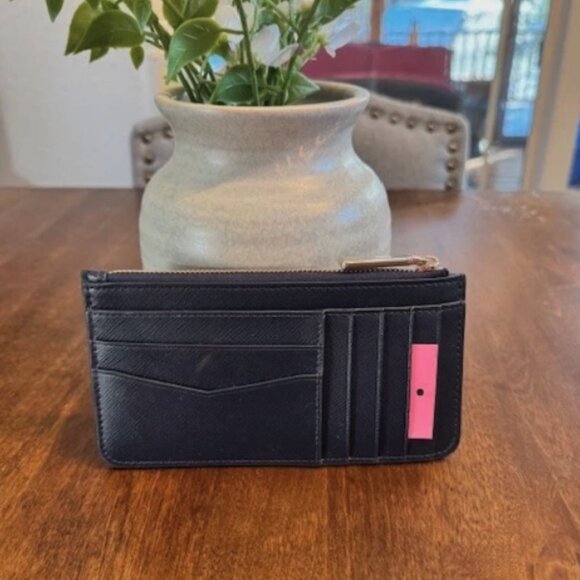 Kate Spade Staci Large Slim Card Holder Orchard Toss Apple Blue White Cardholder - Picture 2 of 3